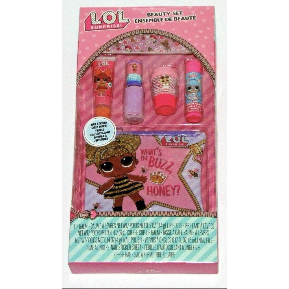 LOL Surprise Queen bee beauty cosmetic make up set gold pink girls party gift